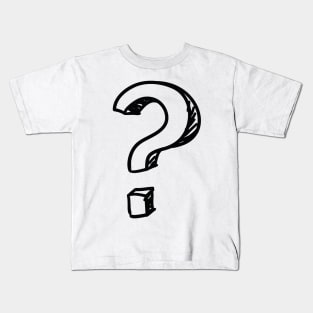 Question Mark Black Kids T-Shirt